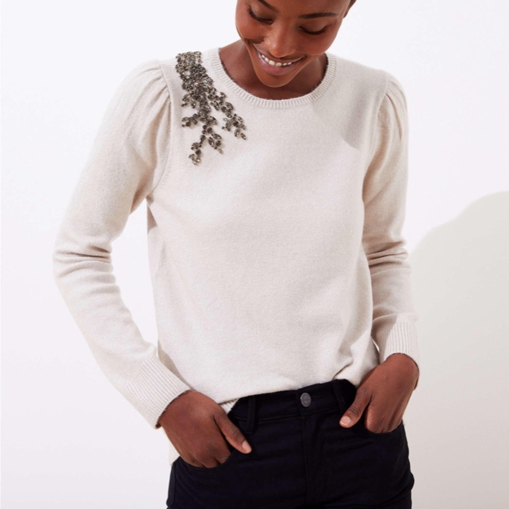 LOFT  crystal detailed sweater